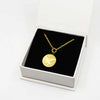 haikyuu karasuno crows gold necklace in packaging box